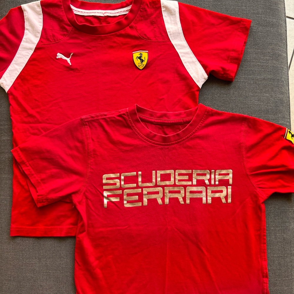 2 kids Ferrari t-shirts
